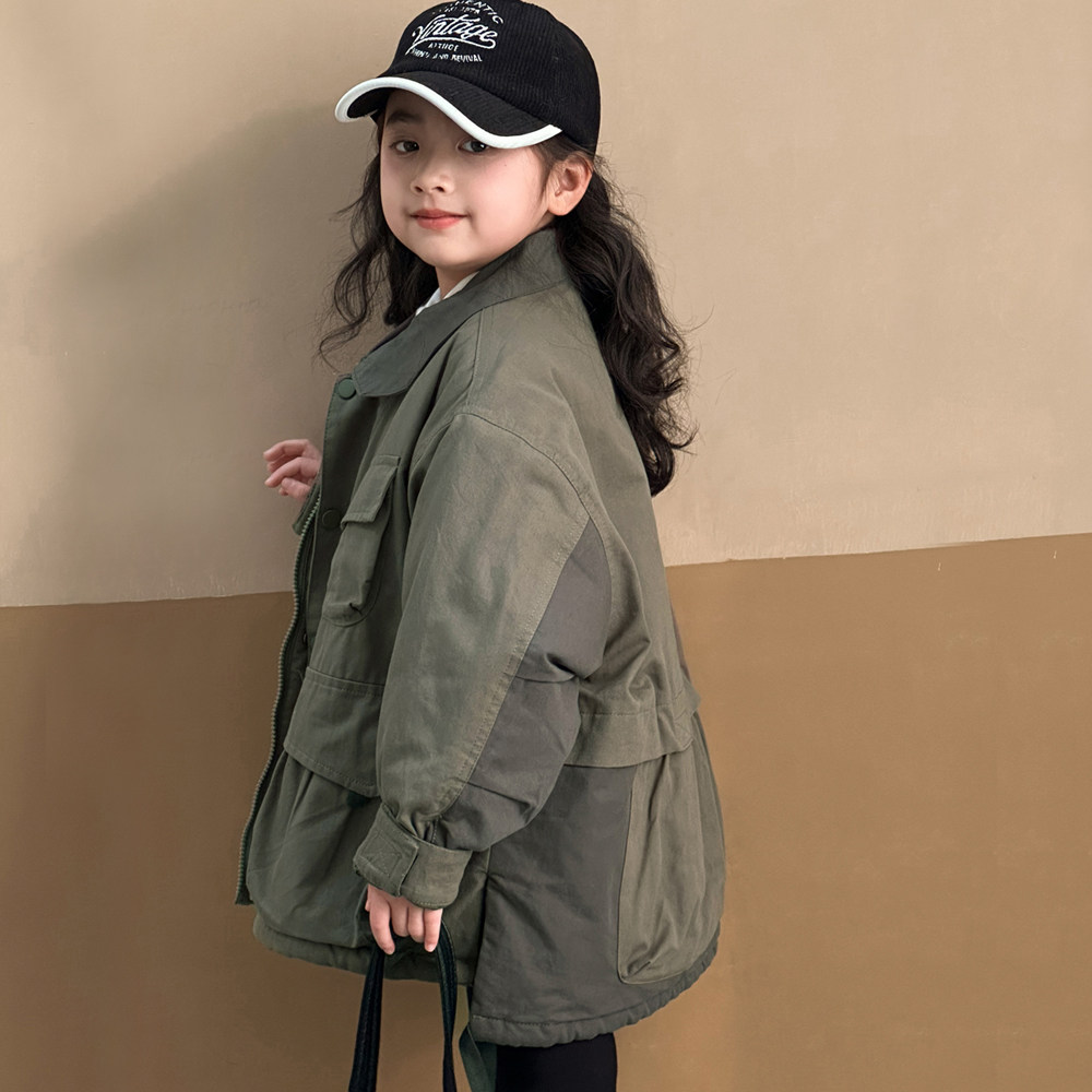 女童外套工装加厚棉衣冬装洋气2026新款男女儿童棉袄重工军绿大衣,童装/婴儿装/亲子装,普通外套,淘宝优惠券,粉丝福利购,淘宝优惠卷