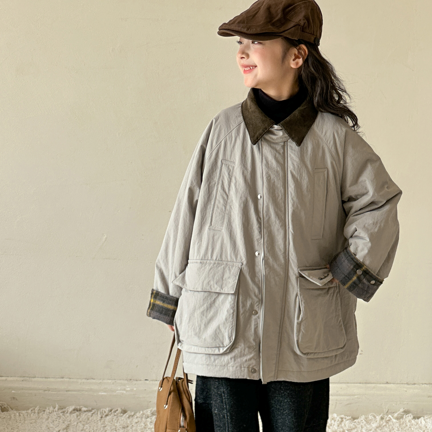 女童棉衣外套秋冬款加厚保暖