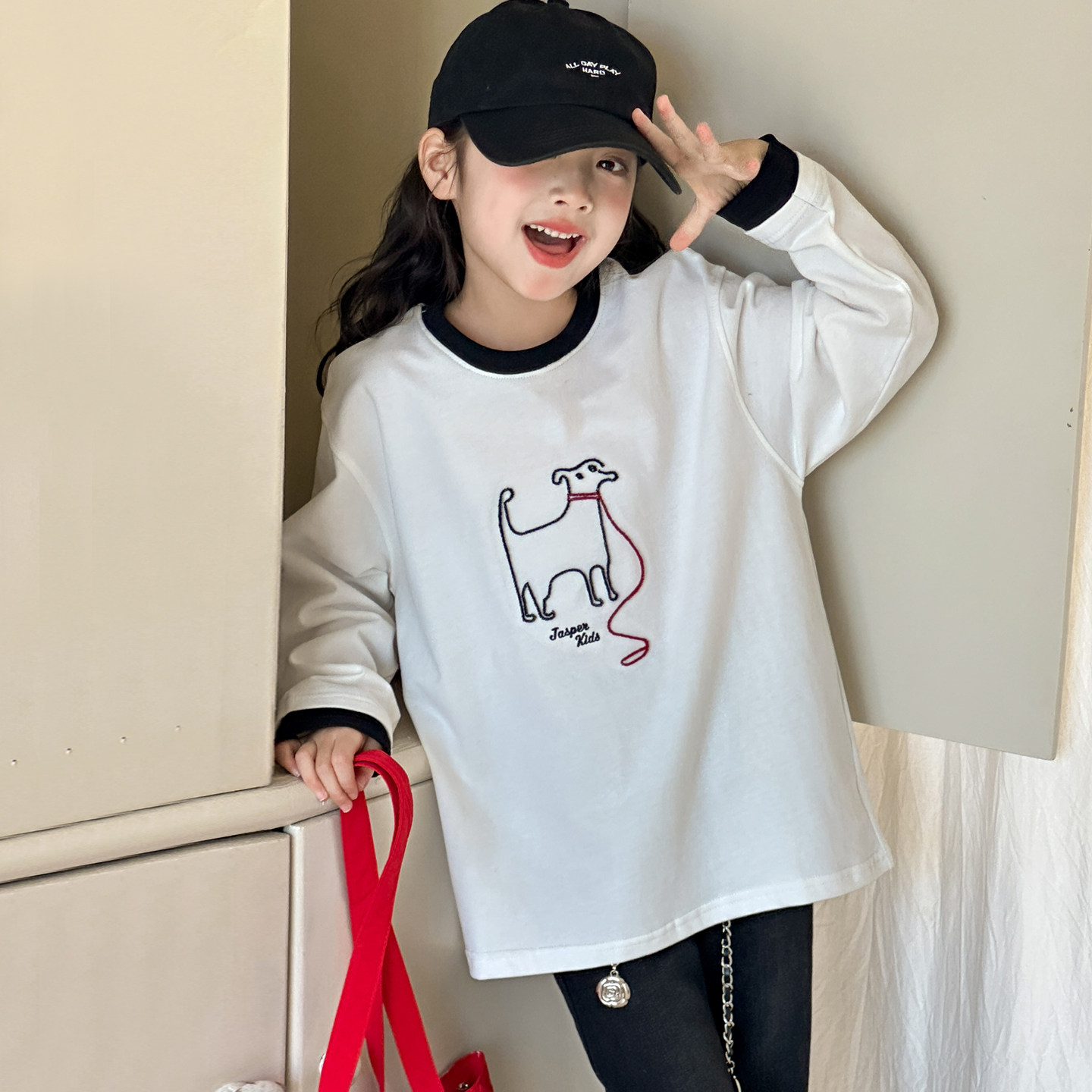 女童长袖T恤春秋款2026新款超好看儿童秋季打底衫女大童休闲上衣,童装/婴儿装/亲子装,T恤,淘宝优惠券,粉丝福利购,淘宝优惠卷