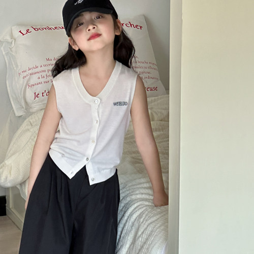 女童背心2026新款春夏针织马甲