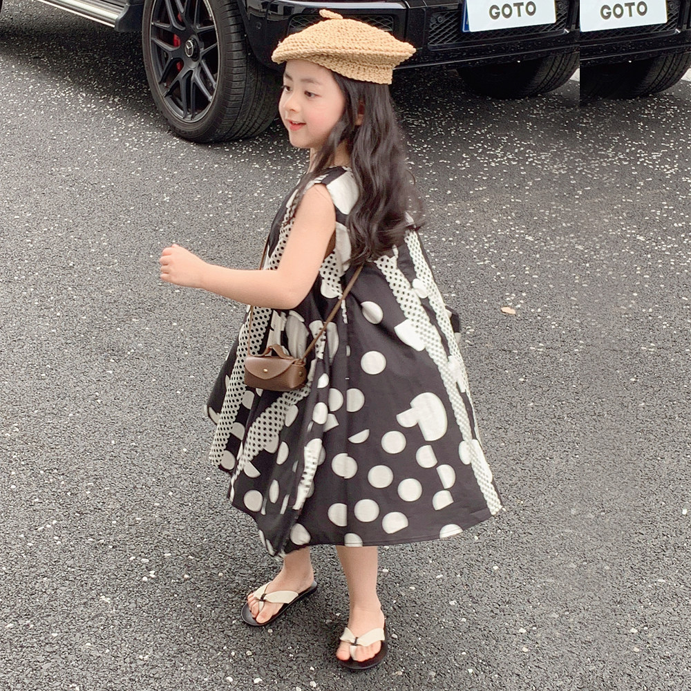 韩国裙2025夏装儿童大童波点不规则宽松无袖子,童装/婴儿装/亲子装,连衣裙,淘宝优惠券,粉丝福利购,淘宝优惠卷