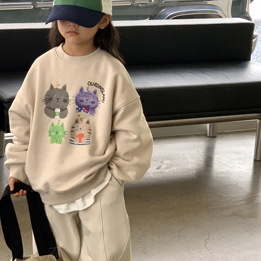 女童卫衣春装2026新款洋气童装春季儿童春秋款休闲上衣女大童衣服