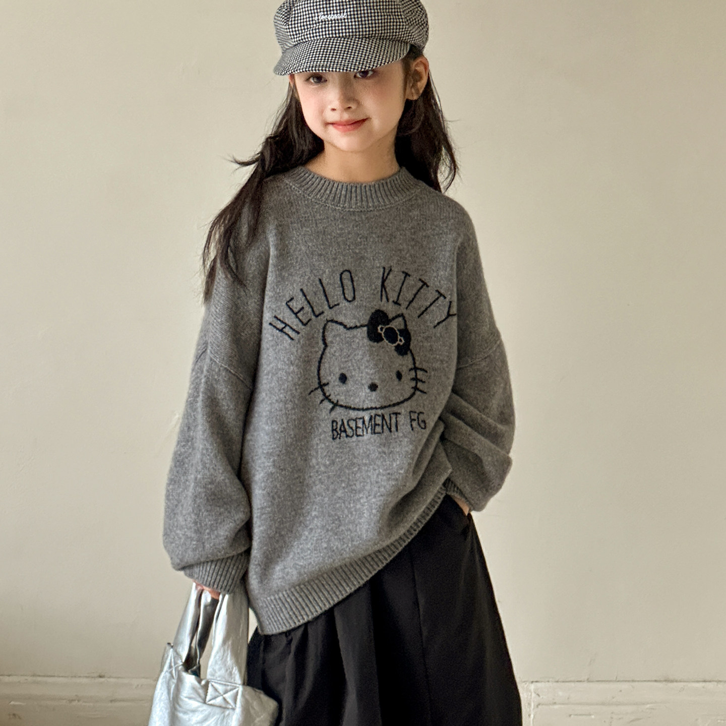 女童毛衣秋冬装女大童慵懒风羊毛衫2026新款初中生儿童加厚针织衫