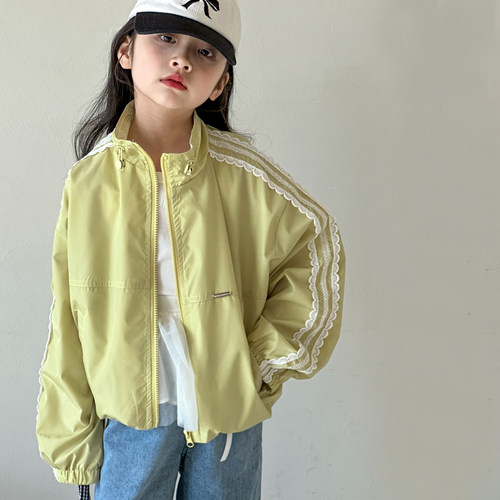 女大童春秋韩版洋气开衫外套
