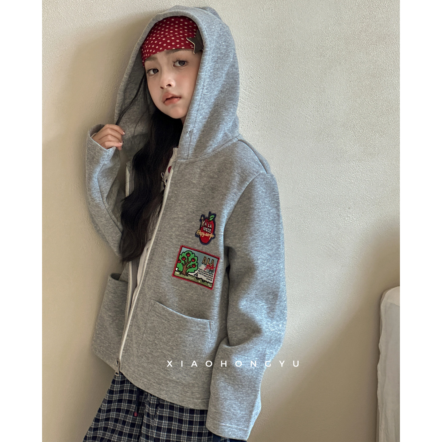 女童卫衣外套秋装韩国童装初中生秋季超漂亮连帽上衣大童洋气衣服