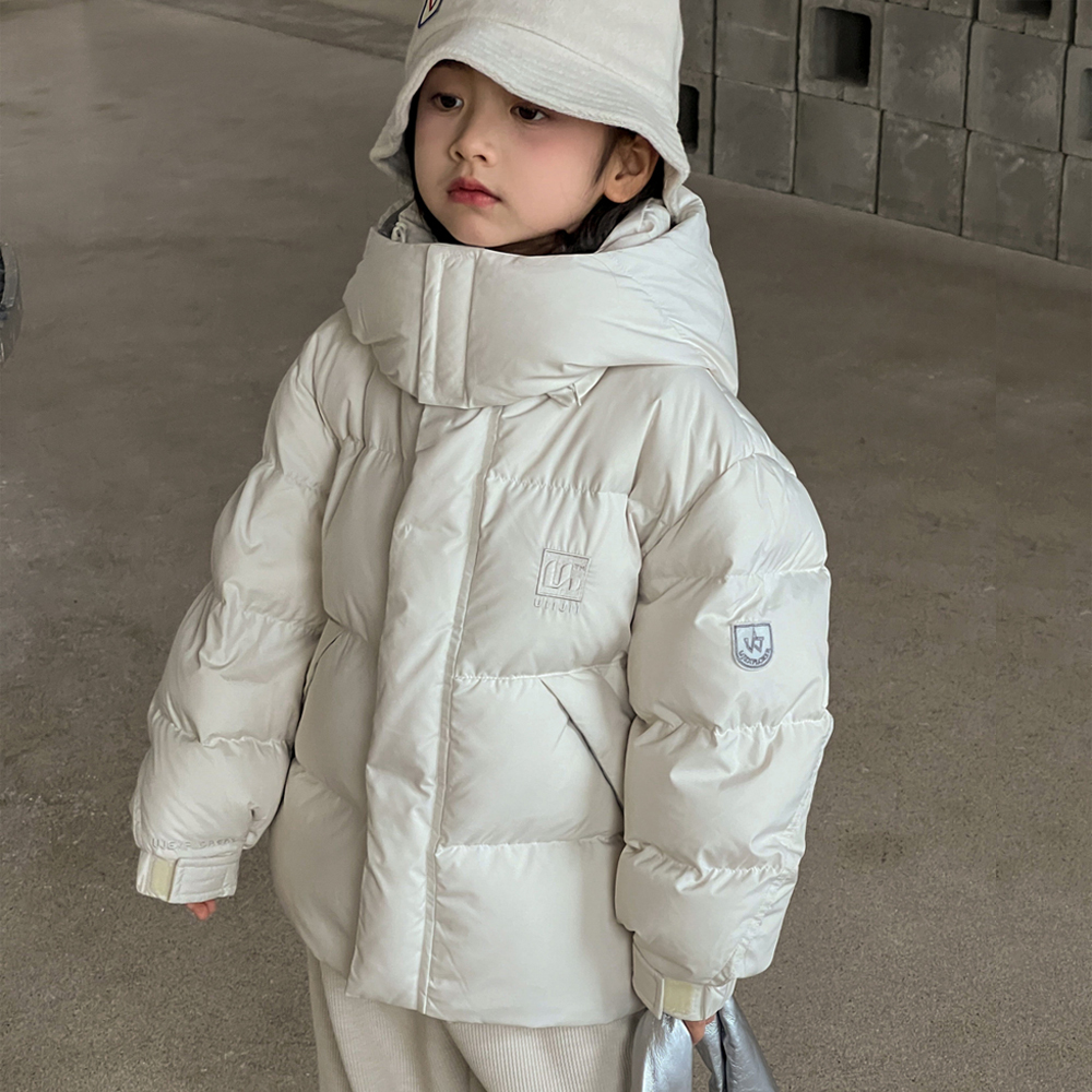 女童羽绒服白鸭绒连帽外套