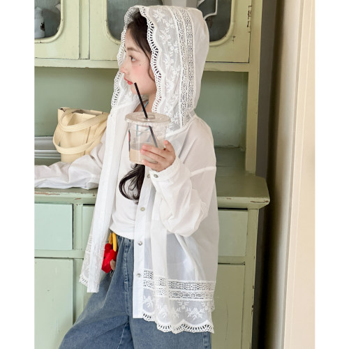 女童防晒外套夏季薄款2026超火韩国童装女大童夏季轻薄遮阳服上衣