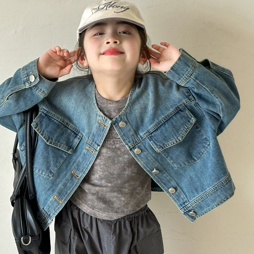 女童牛仔外套秋装2025新款女大童超好看休闲上衣初中生儿童夹克衫