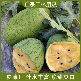 上海三林崩瓜正宗黑籽皮薄多汁包熟包甜新鲜水果冰激凌老上海西瓜