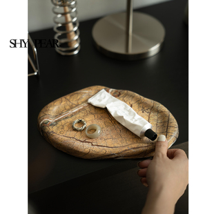 饰品摆盘 shy pear羞梨 香薰托盘 天然大理石家用客厅玄关香薰瓶装
