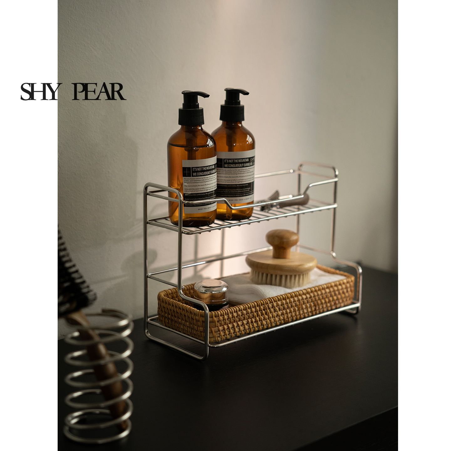 shypear羞梨不锈钢浴室收纳架