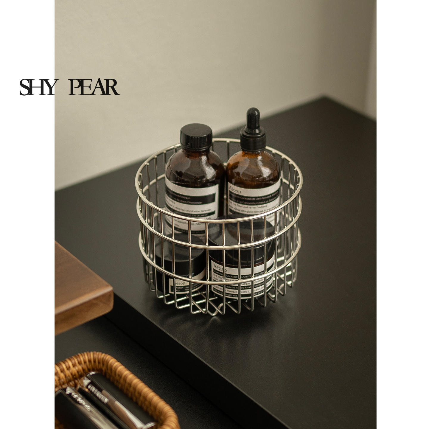 shypear羞梨收纳篮不锈钢置物篮