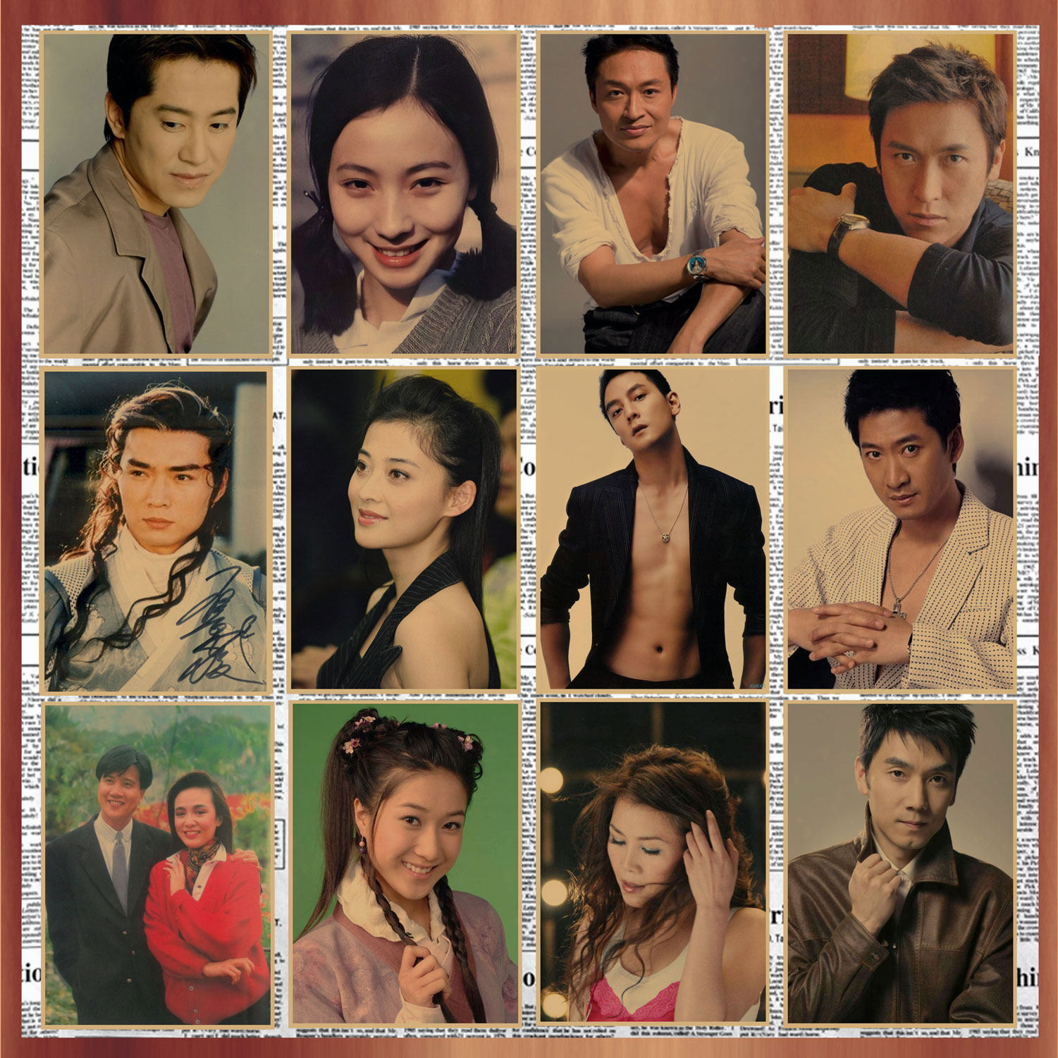 80年代经典明星画报怀旧大陆港台明星招贴画牛皮纸海报装饰画 71