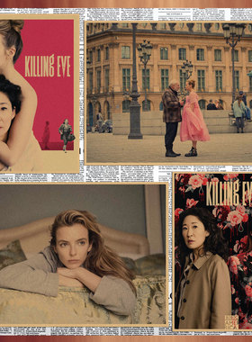 美剧Killing Eve 杀死伊芙电影海报复古牛皮纸装饰墙画壁画234