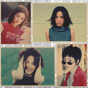 王菲海报80年代明星酒吧咖啡厅复古装饰墙画壁画419