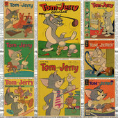 Jerry动漫牛皮纸复古海报装 猫和老鼠汤姆和杰瑞Tom and 饰墙画116
