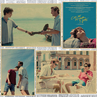 请以你的名字呼唤我call me by your name电影海报复古装饰画129