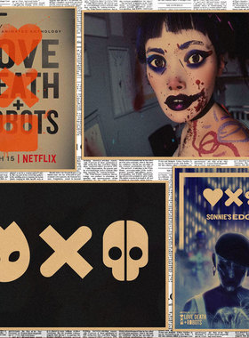 爱，死亡和机器人 Love, Death & Robots电影海报复古牛皮纸画227