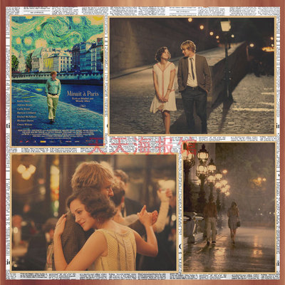 午夜巴黎电影海报 Midnight in Paris酒吧咖啡厅装饰墙画534