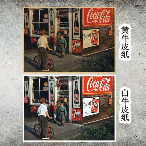 美国街头小店可乐广告画海报