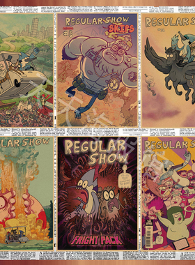 天兵公园Regular Show Season海报动漫卡通复古牛皮纸装饰墙画490