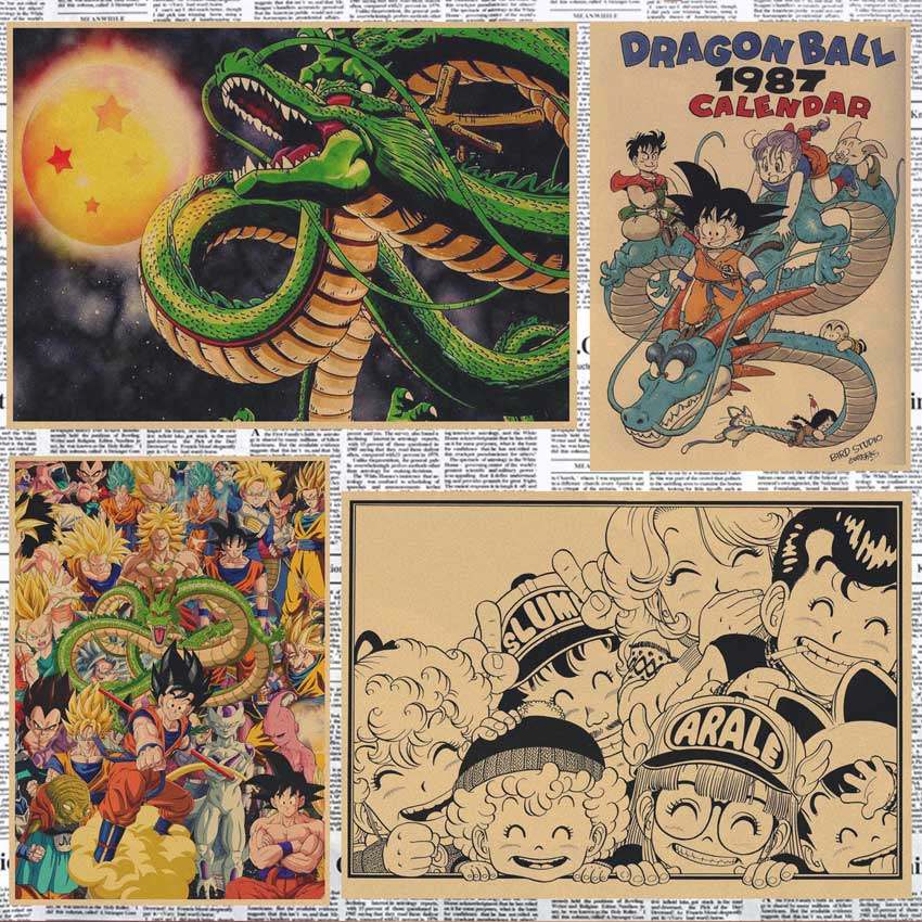 七龙珠阿拉蕾复古牛皮纸动漫海报鸟山明装饰画孙悟空壁画316,家居饰品,现代装饰画,淘宝优惠券,粉丝福利购,淘宝优惠卷