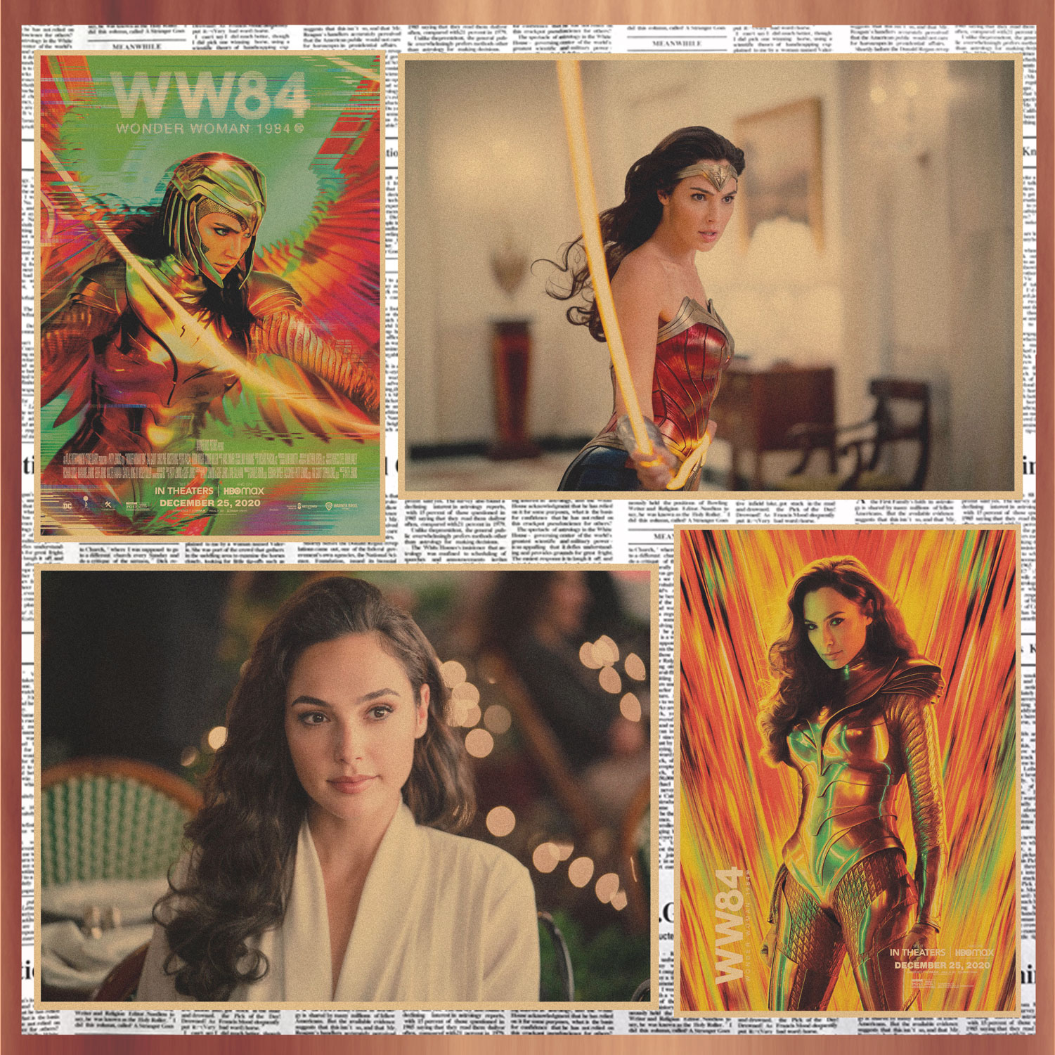 神奇女侠1984 wonder woman1984电影海报复古牛皮纸装饰墙画333