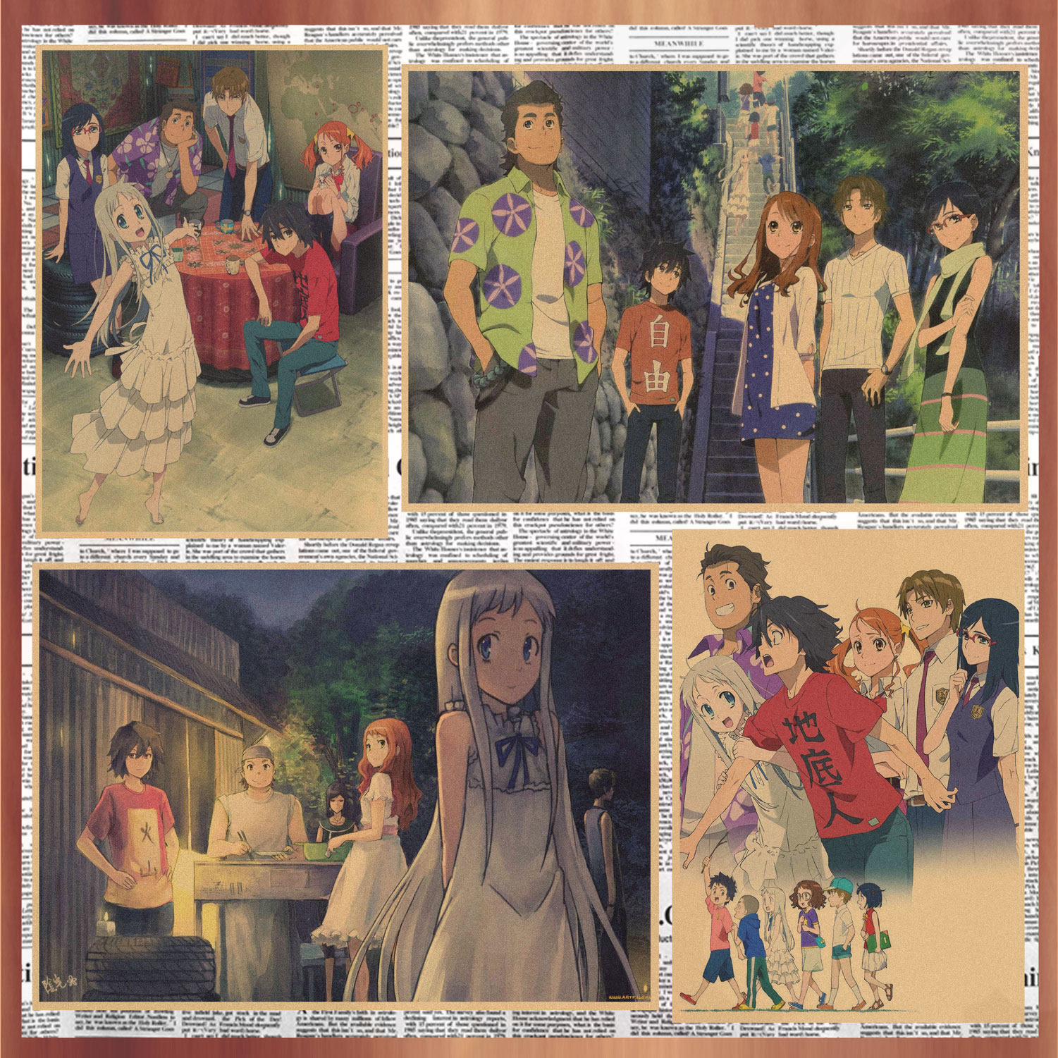 我们仍未知道那天所看见的花的名字动漫牛皮纸海报装饰墙画383