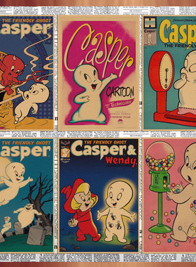 鬼马小精灵 Casper海报卡通动漫复古牛皮纸画报装饰墙画143