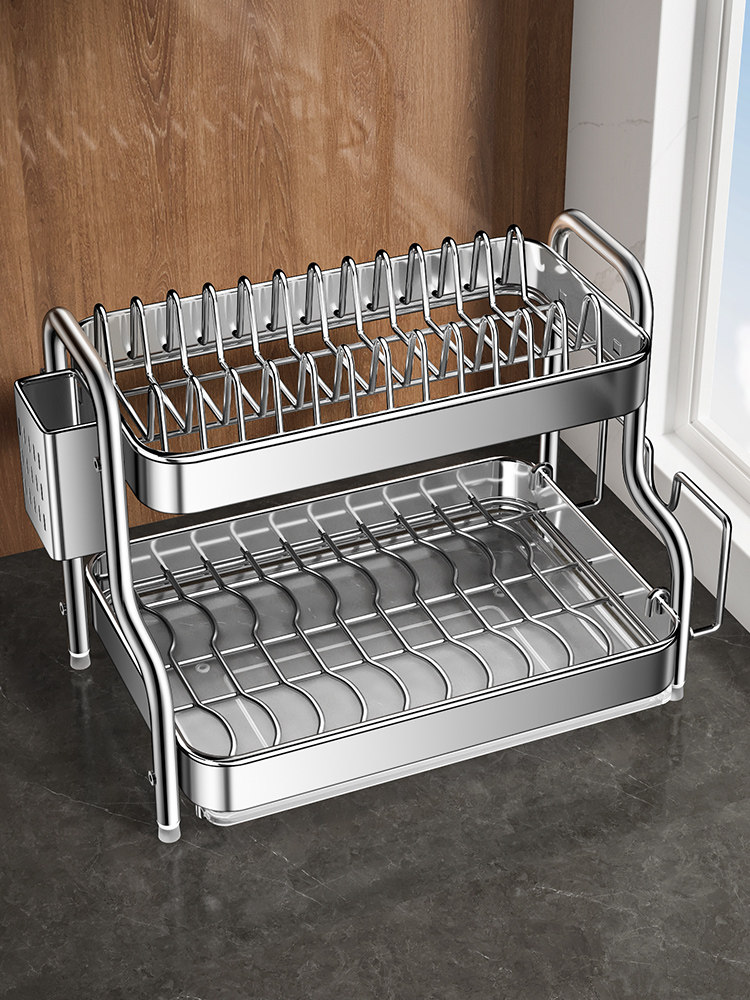 不锈钢厨房碗碟碗盘收纳架置物架台面沥水架家用多功能碗筷收纳盒,厨房/烹饪用具,碗架,淘宝优惠券,粉丝福利购,淘宝优惠卷
