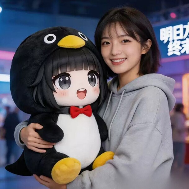 明日方舟咕咕嘎嘎小企鹅毛绒公仔图片