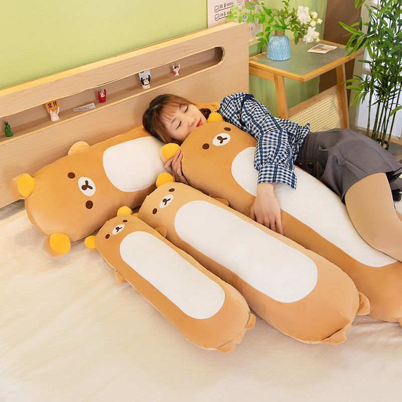 可爱轻松熊长条抱枕沙发靠枕