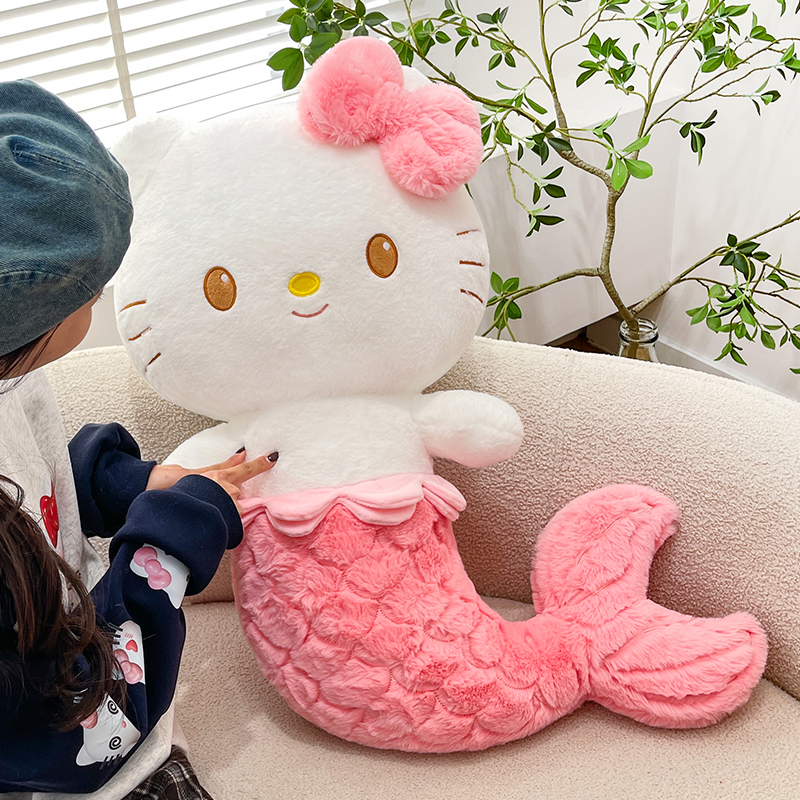 hellokitty公仔凯蒂猫玩偶哈喽kt毛绒玩具美人鱼公主娃娃女生礼物