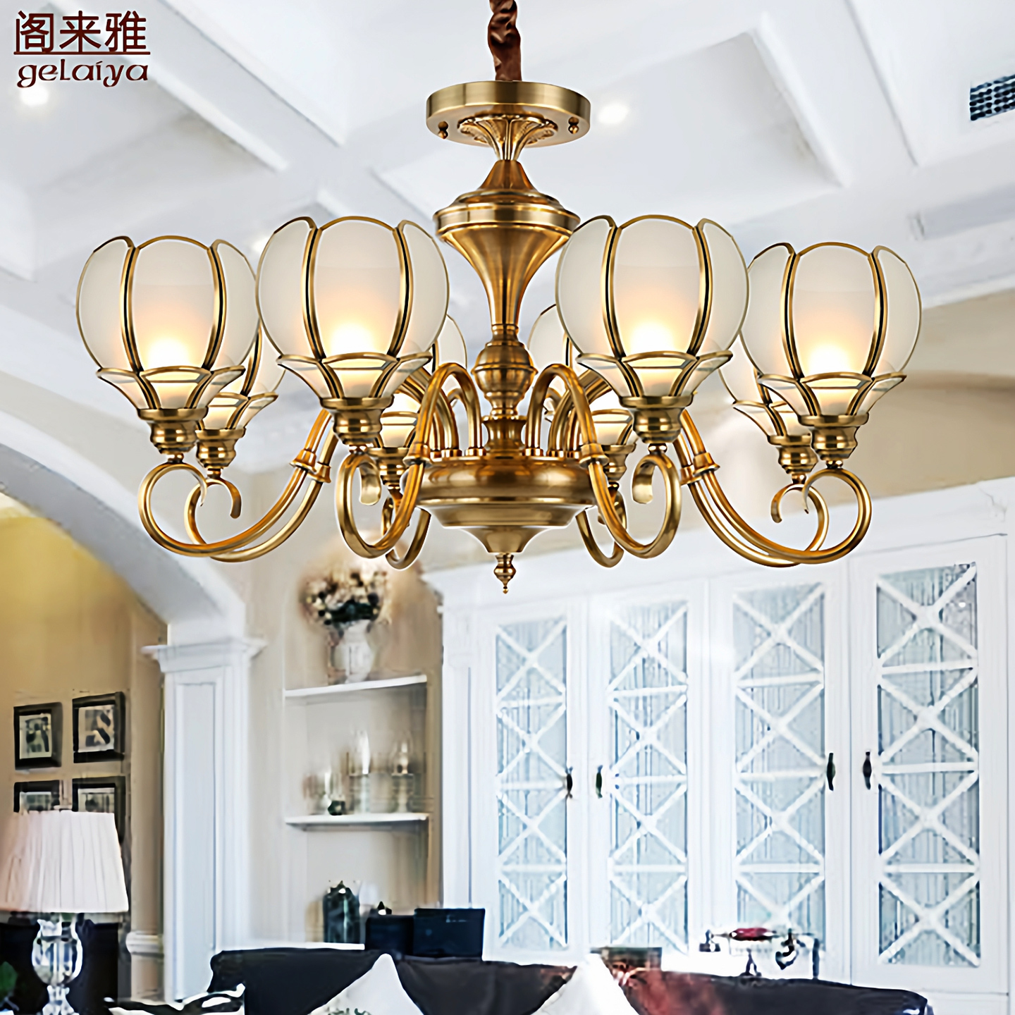 欧式风客厅卧室子母灯