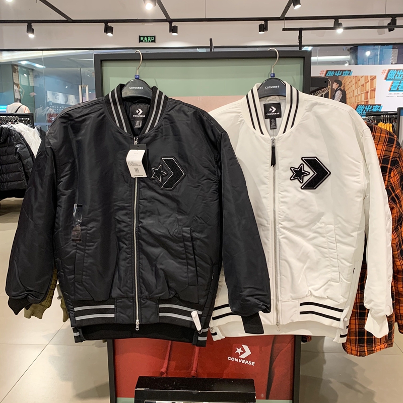 匡威男女款立领棒球服保暖