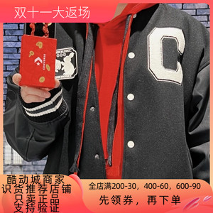 Converse匡威兔年生肖男女两面穿皮革拼接棒球服10025502-A01-A02