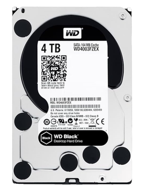 3.5寸WD西部数据黑盘WD4003FZEX企业级西数4T台式机电脑游戏硬盘