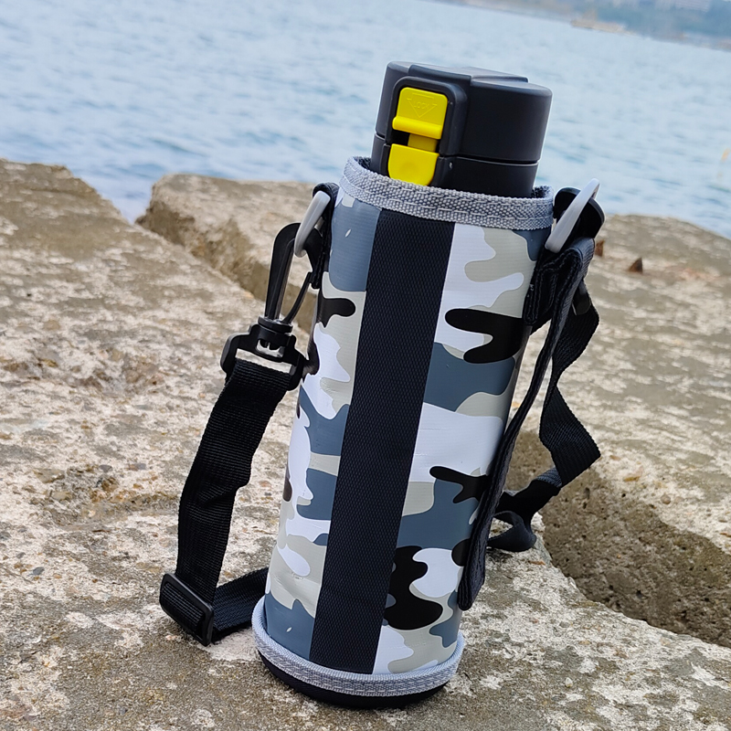 【微疵】保温杯杯套硬底防撞杯袋600-700ml通用斜跨手提户外杯套