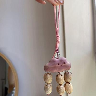 原创血柏云朵挂件配五眼六通文玩时尚饰品佛珠挂饰简约百搭T2839