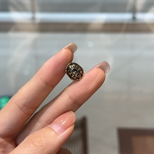 纯铜太极富甲镶钻龙骨线束DIY文玩实心背云百散珠配件复古配饰