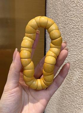 金丝竹手串天然竹材纹理清晰原木小众文玩配饰男女款手把件饰品
