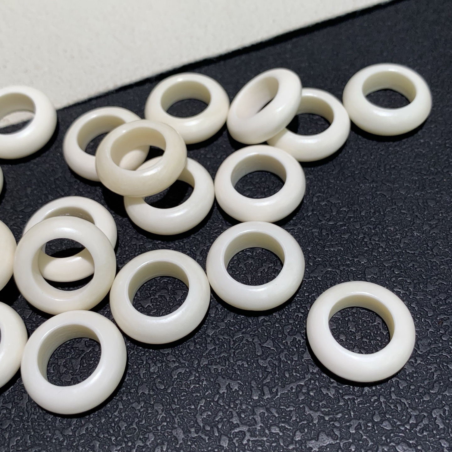 文玩驼骨跑环吊坠指环白玉星月菩提佛珠手串佛头配饰套装DIY