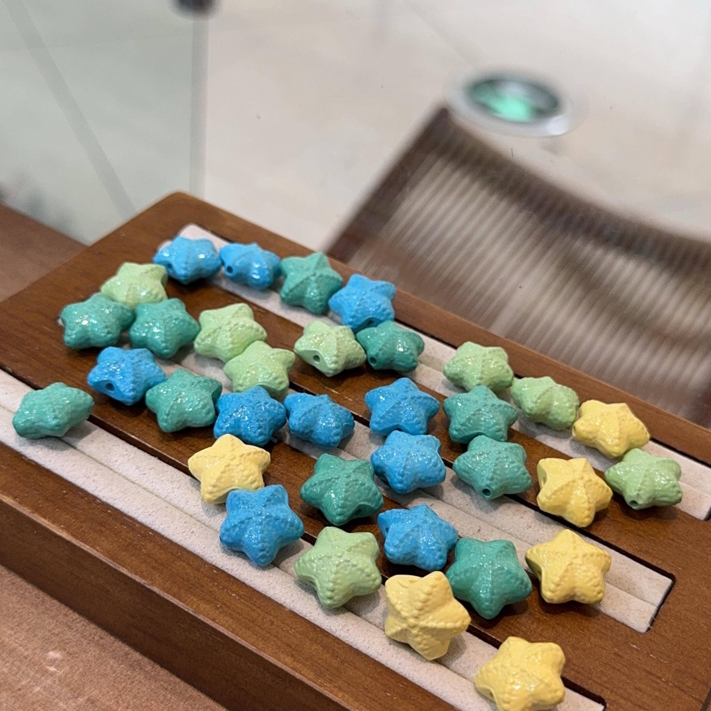 菱镁矿松石海星diy配件手工编绳手链串珠项链挂件文玩手串配饰