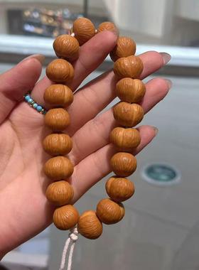 全品猴头拉丝屁桃文玩手链手持盘完佛珠念珠单圈男女士手串饰品