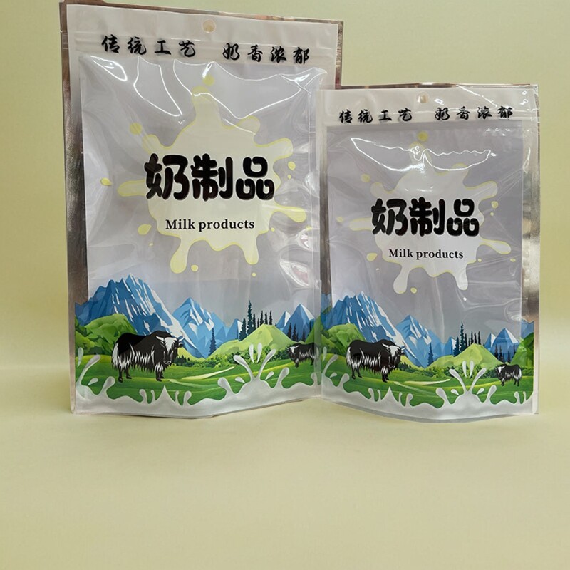 牛奶牦牛奶制品包装袋奶酪密封袋奶贝奶糖奶豆奶条自立拉链袋图片