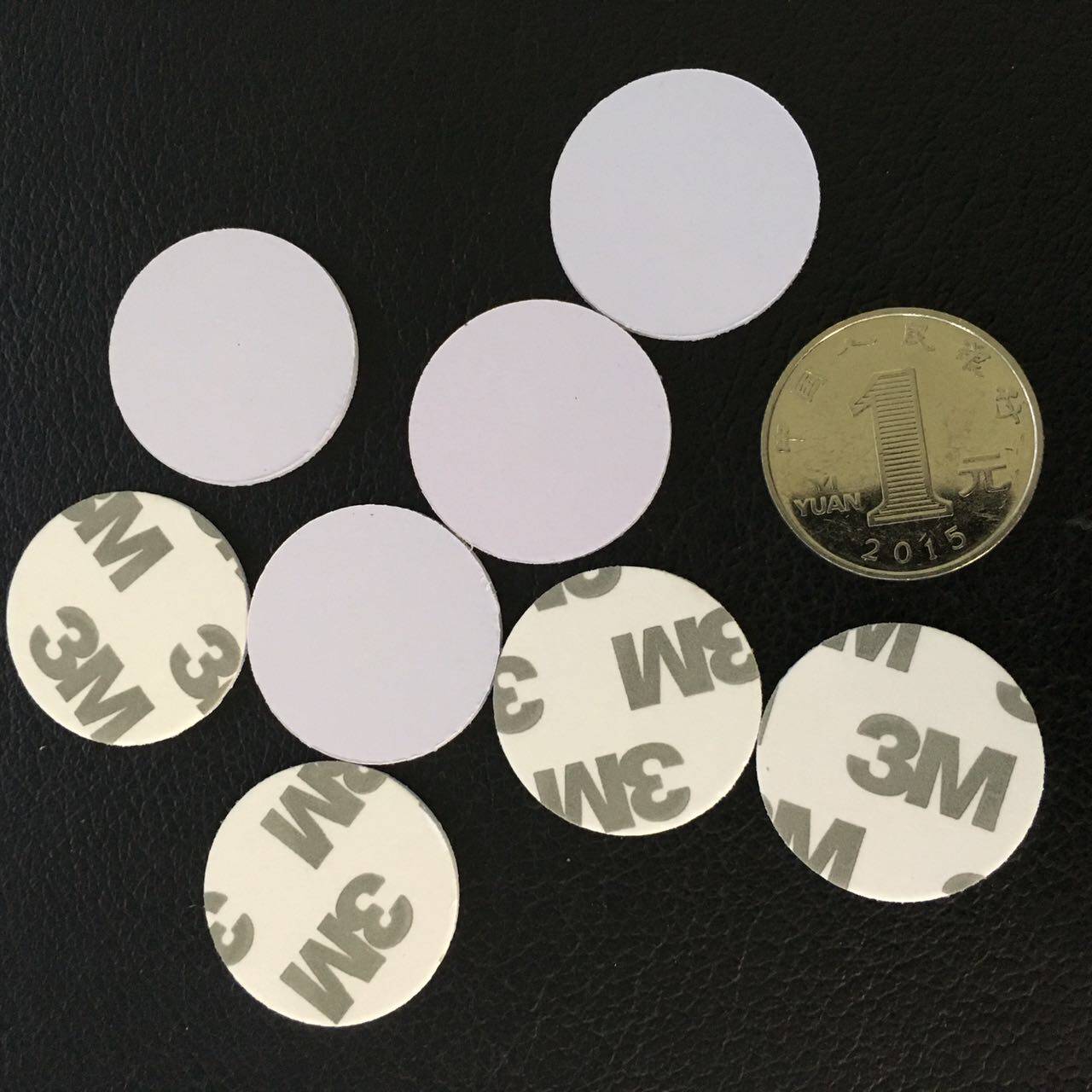 IC UID钱币卡25mm 3M背胶 可复制钱币卡圆币卡 腕带卡地标电梯卡图片