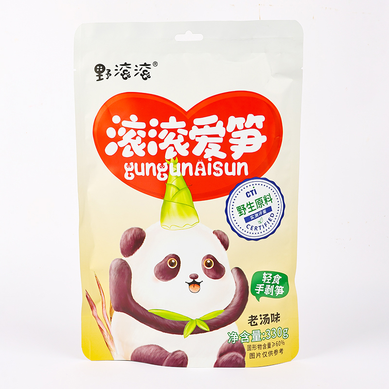 野滾滾輕食手剝筍老湯味開袋即食竹筍網(wǎng)紅小零食高山好筍入味好吃