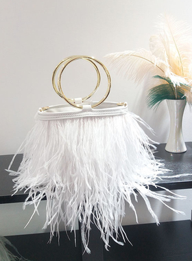 Feather Handbags Women Wedding Party Bag Evening Clutch