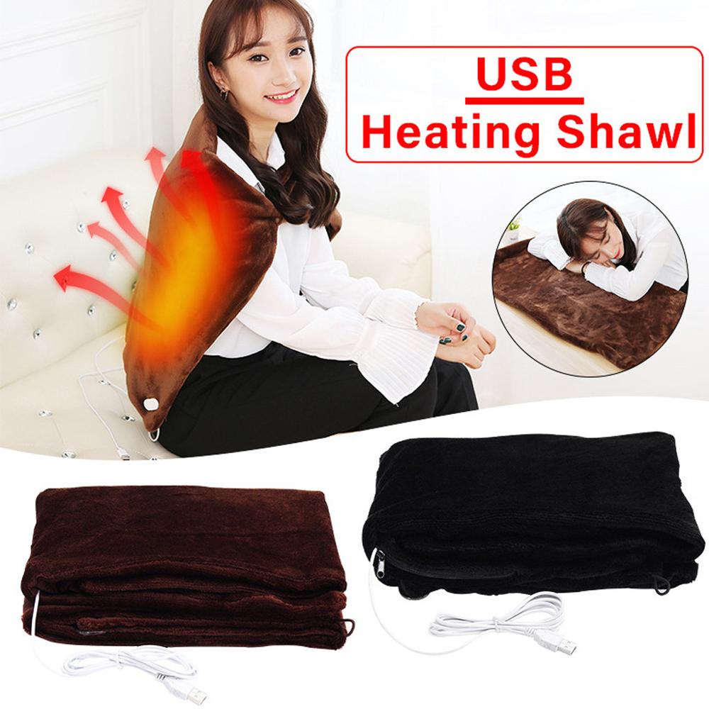USB Electric Warming Heating Blanket Winter Warm Smart shawl