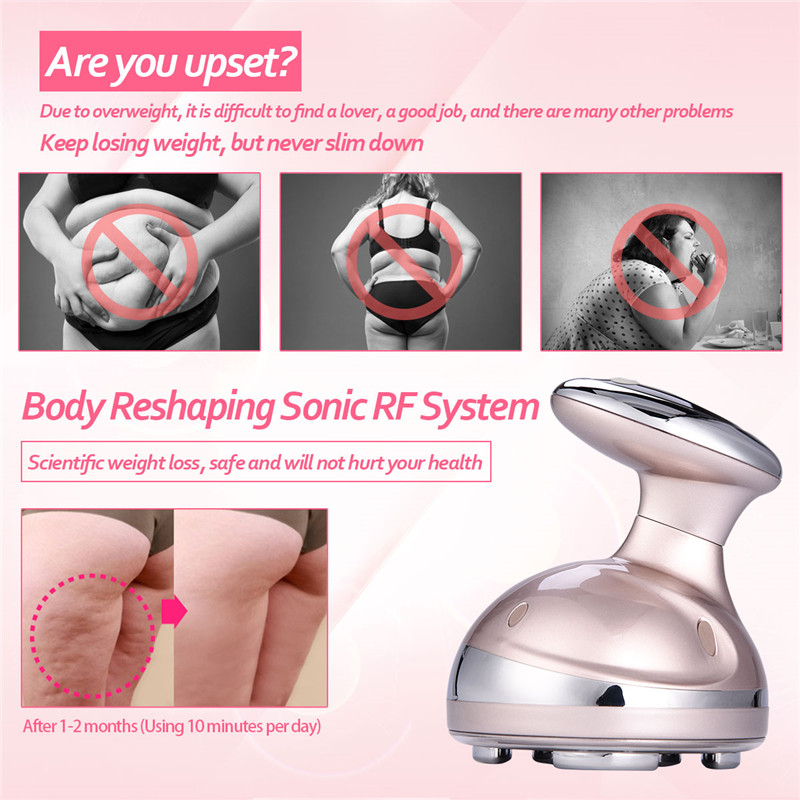 RF Ultrasonic Slimming Massager LED Fat Burner Skin Beauty